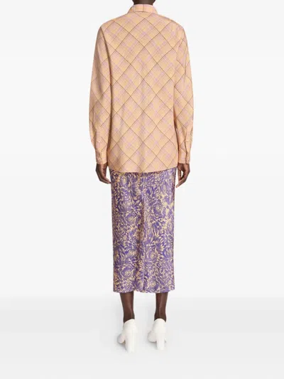 Dries Van Noten Checked-pattern Shirt In Pink