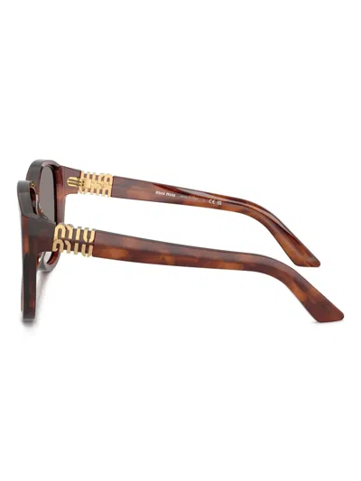 Miu Miu Tortoiseshell-pattern Sunglasses In Multi