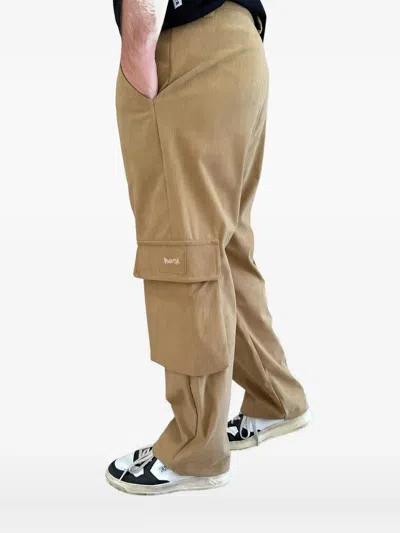 Disclaimer Gabardine Cargo Pants In Brown