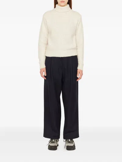 Add Roll-neck Sweater In White