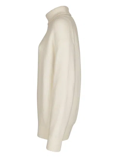Add Roll-neck Sweater In White