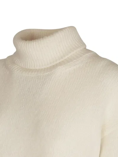 Add Roll-neck Sweater In White