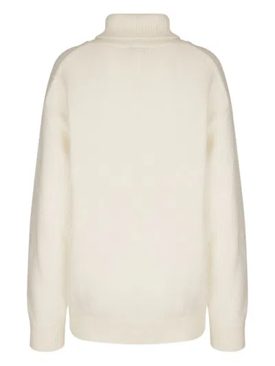 Add Roll-neck Sweater In White