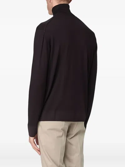 Paolo Pecora Knitted Sweater In Brown