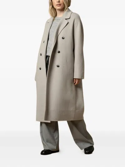 Kocca Diodato Double-breasted Coat In Gray