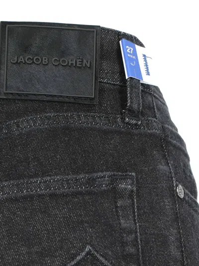 Jacob Cohen Frayed-hem Jeans In Black