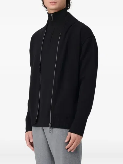 Paolo Pecora Zip Cardigan In Black