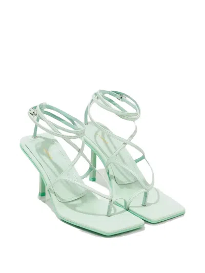 Le Silla 80mm Leather Heeled Sandals In Green