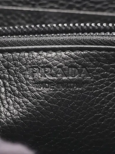 Pre-owned Prada 2010s Leather Wallet In Gray