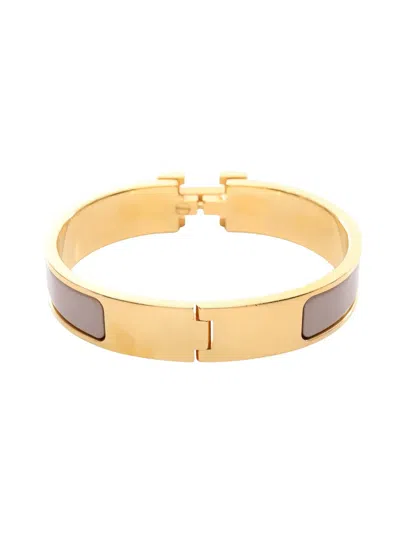 Pre-owned Hermes 2010s Click H Pm Bangle In Gold