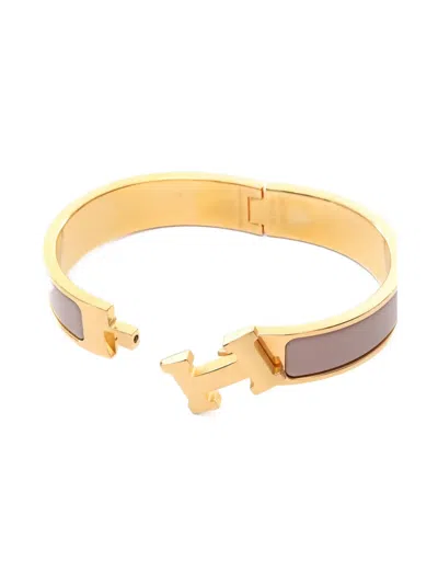 Pre-owned Hermes 2010s Click H Pm Bangle In Gold