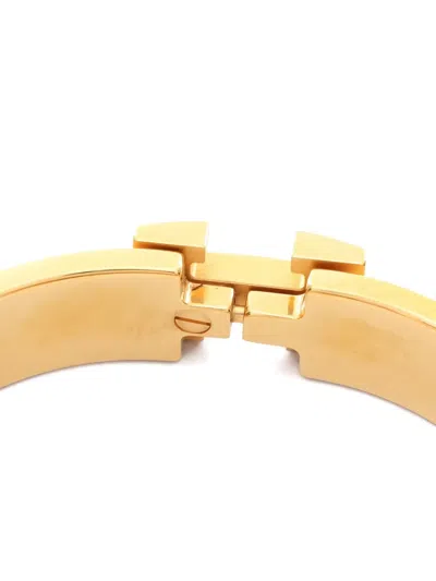 Pre-owned Hermes 2010s Click H Pm Bangle In Gold