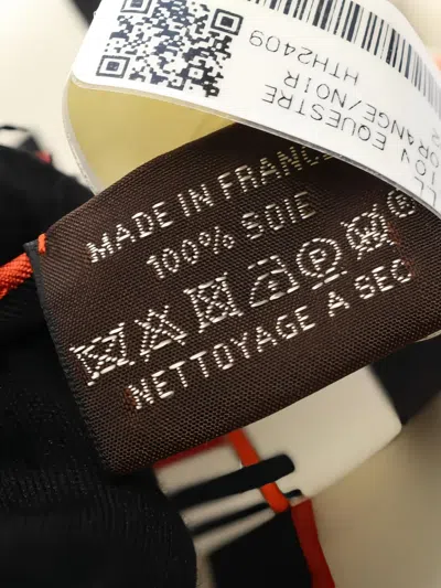 Pre-owned Hermes 2020s Complication Equestre Silk Scarf In Neutral