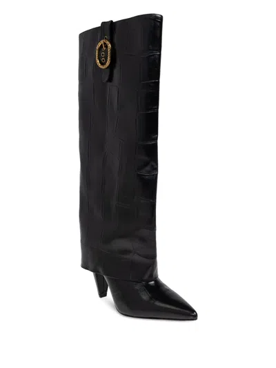 Kurt Geiger Leather Knee-high Boots In Black