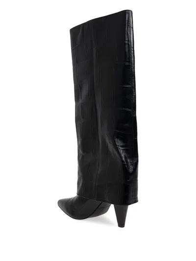 Kurt Geiger Leather Knee-high Boots In Black