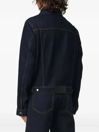 Msgm Buttoned Denim Jacket In Blue