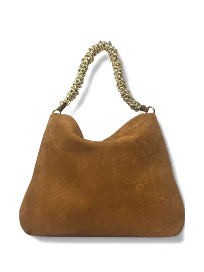 Orciani Large Diana Shoulder Bag In Brown