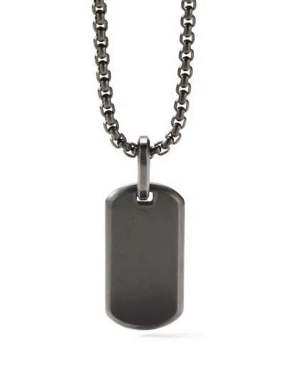 David Yurman Chevron Tag (35mm) In Black