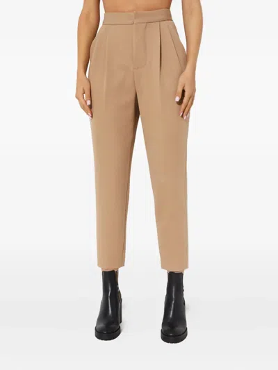 Marni Cropped Tapered Trousers In Neutral