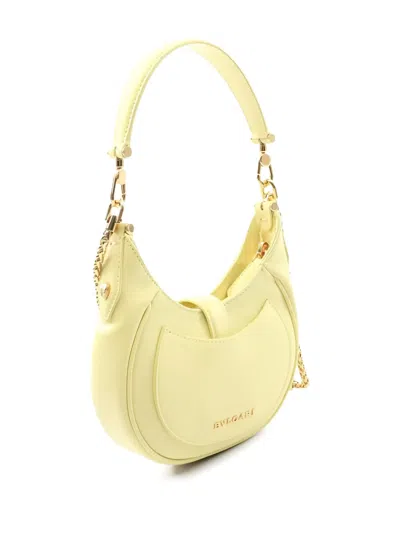Pre-owned Bvlgari 2010s Serpenti Ellipse Handbag In Yellow