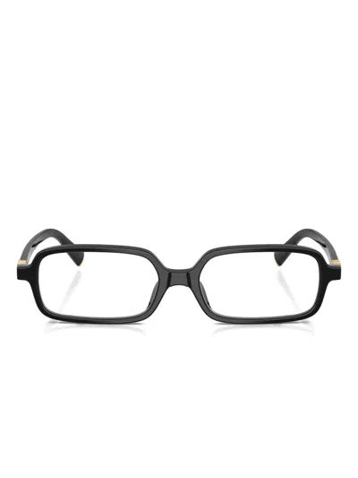 Miu Miu Rectangle-frame Glasses In Black