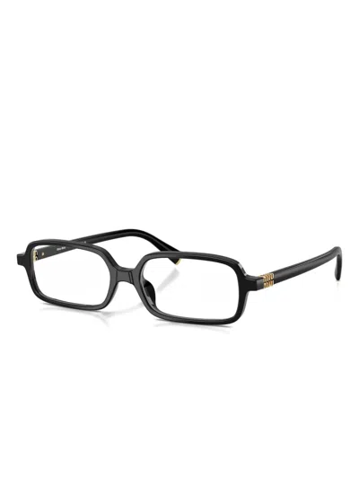 Miu Miu Rectangle-frame Glasses In Black