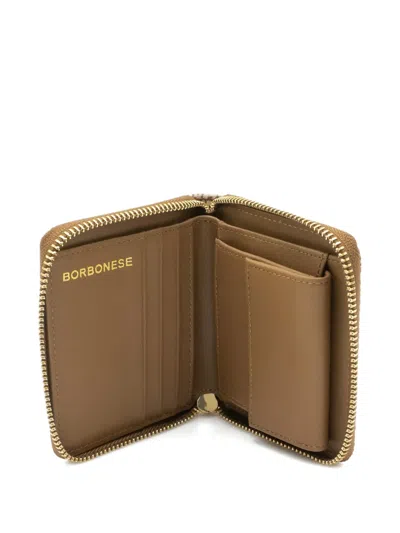 Borbonese Medium Classica Zip-around Wallet In Neutral