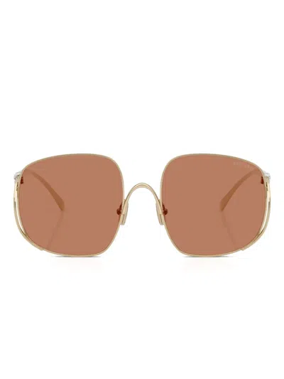 Miu Miu Woman Sunglasses Mu A57s In Gold