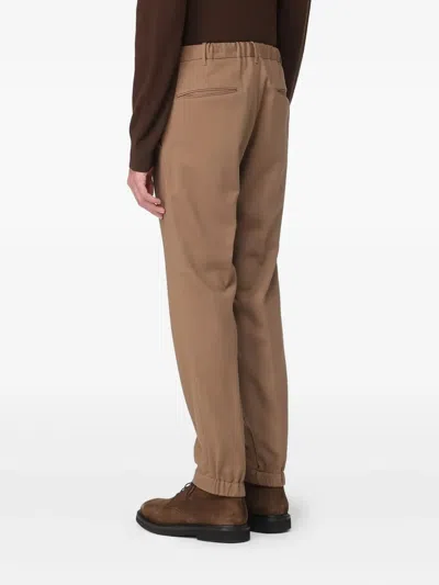 Incotex Elasticated Trousers In Brown
