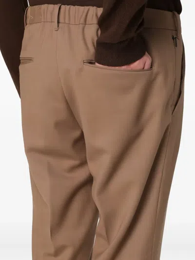 Incotex Elasticated Trousers In Brown