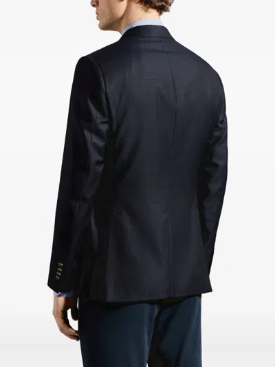 Paul & Shark Button Blazer In Blue