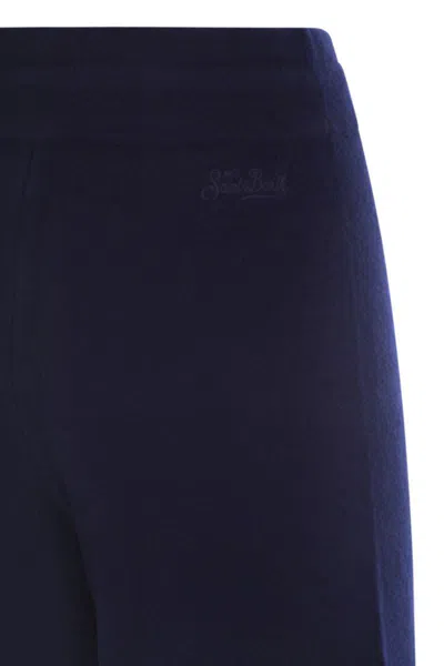 Mc2 Saint Barth Drawstring Trousers In Blue