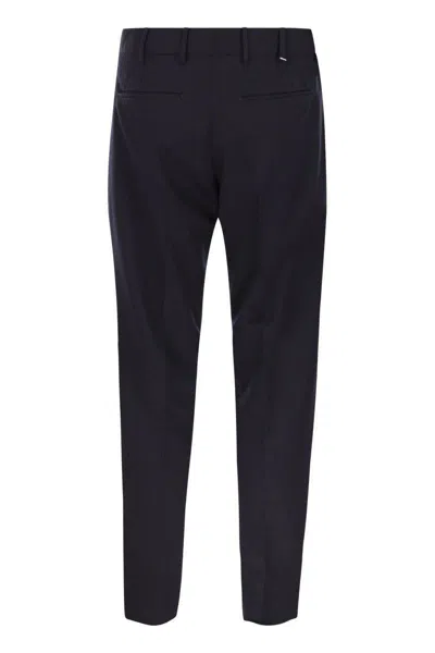 Pt Torino Rebel - Virgin Wool Chino Trousers In Black