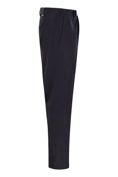 Pt Torino Rebel - Virgin Wool Chino Trousers In Black