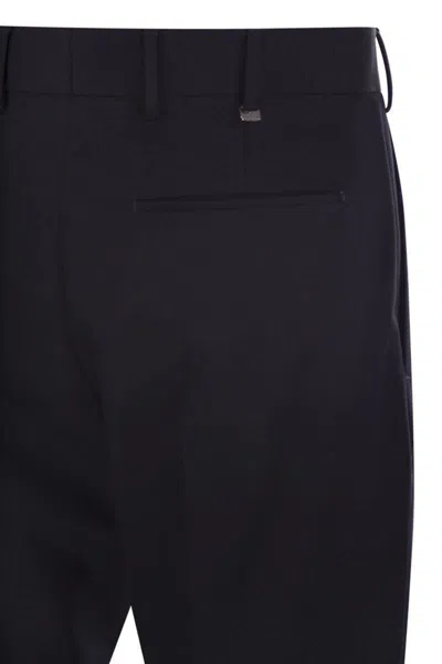 Pt Torino Rebel - Virgin Wool Chino Trousers In Black