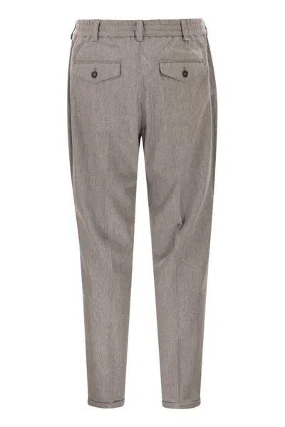 Pt Torino The Rebel - Wool And Cashmere Trousers In Gray
