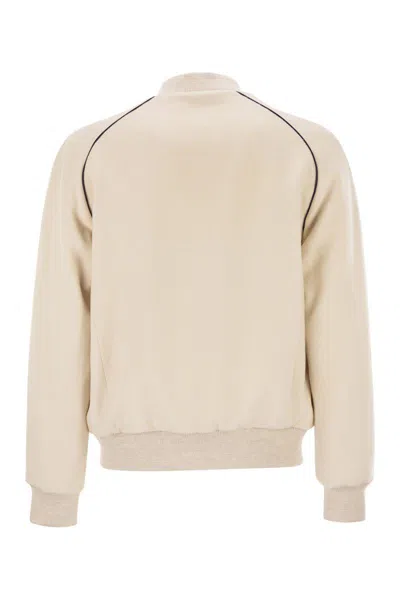 Pt Torino Wool And Cashmere Drap Jacket In Neutral