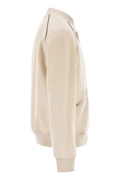 Pt Torino Wool And Cashmere Drap Jacket In Neutral