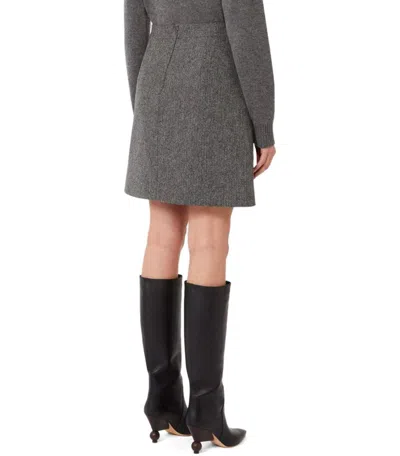 Weekend Max Mara Chevron Wool Skirt Skirts Grey In Gray