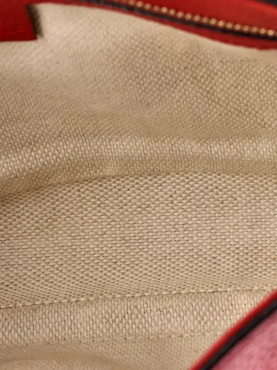 Pre-owned Gucci Soho Chain Leather Medium Crossbody Bag In Red