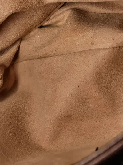 Pre-owned Gucci Horsebit 1955 Shoulder Bag Gg Coated Canvas With Leather Small Crossbody Bag In Neutral