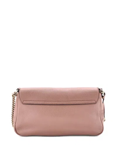 Pre-owned Gucci Soho Chain Leather Medium Crossbody Bag In Pink