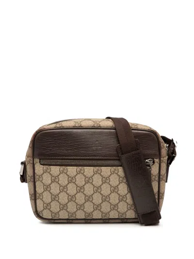 Pre-owned Gucci 2000-2015 Gg Supreme Crossbody Bag In Brown