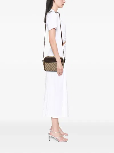 Pre-owned Gucci 2000-2015 Gg Supreme Crossbody Bag In Brown