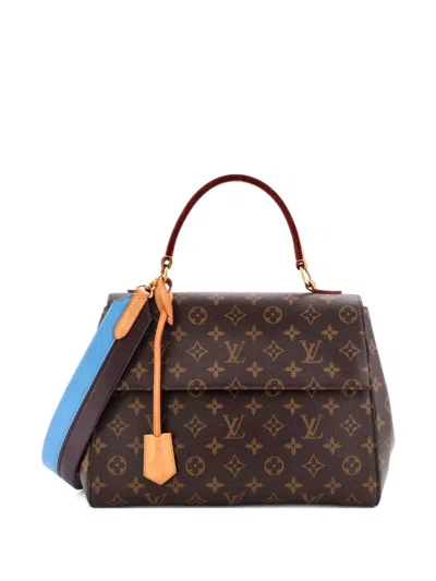 Pre-owned Louis Vuitton Cluny Top Handle Bag Monogram Canvas Mm Shoulder Bag In Brown