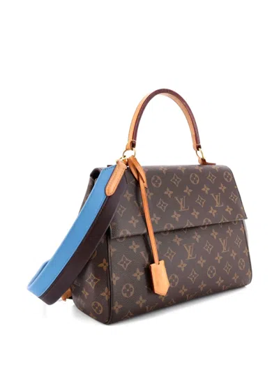 Pre-owned Louis Vuitton Cluny Top Handle Bag Monogram Canvas Mm Shoulder Bag In Brown
