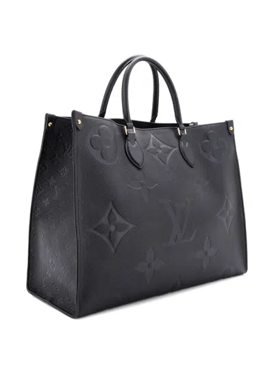 Pre-owned Louis Vuitton Onthego Monogram Empreinte Giant Gm Tote Bag In Black