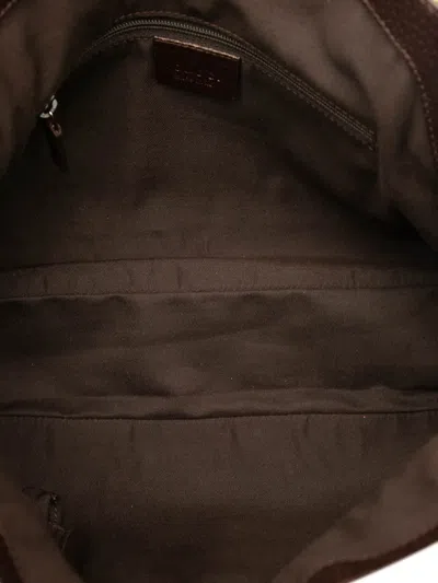 Pre-owned Gucci 2000-2015 Gg Canvas Eclipse Shoulder Bag In Brown