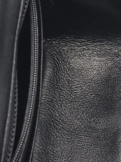 Pre-owned Chanel 2021-2025 Mini Lambskin Square Single Flap Shoulder Bag In Black