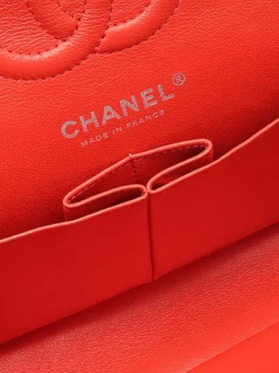 Pre-owned Chanel 2020 Medium Classic Caviar Double Flap Shoulder Bag In Red